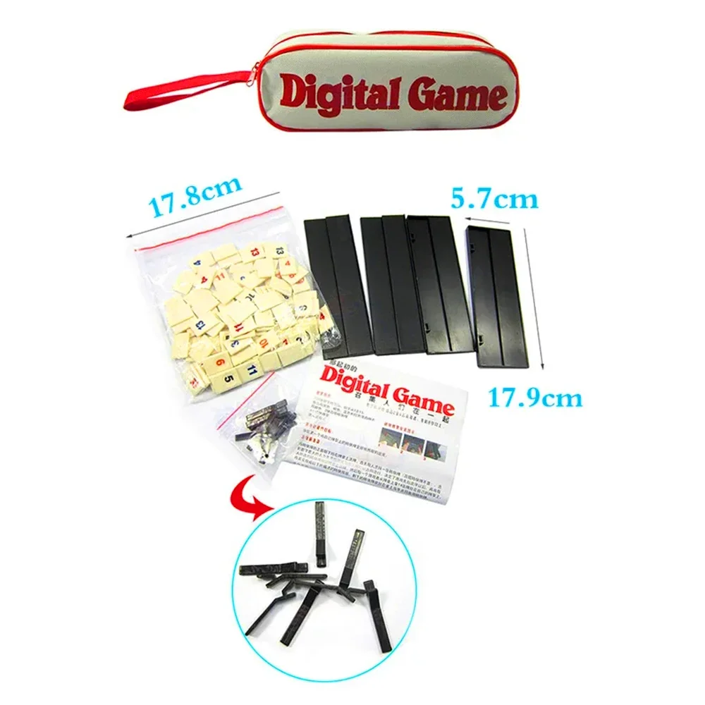 Fast Moving Rummy Tile Classic Board Game 2-4 People Israel Mahjong Digital Game Hotest Party Game Portable 3