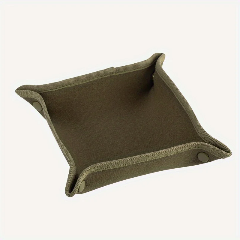 Outdoor Canvas Storage Box Cosmetics Jewelry Storage Tray Desktop Clutter Organizer Key Storage Box