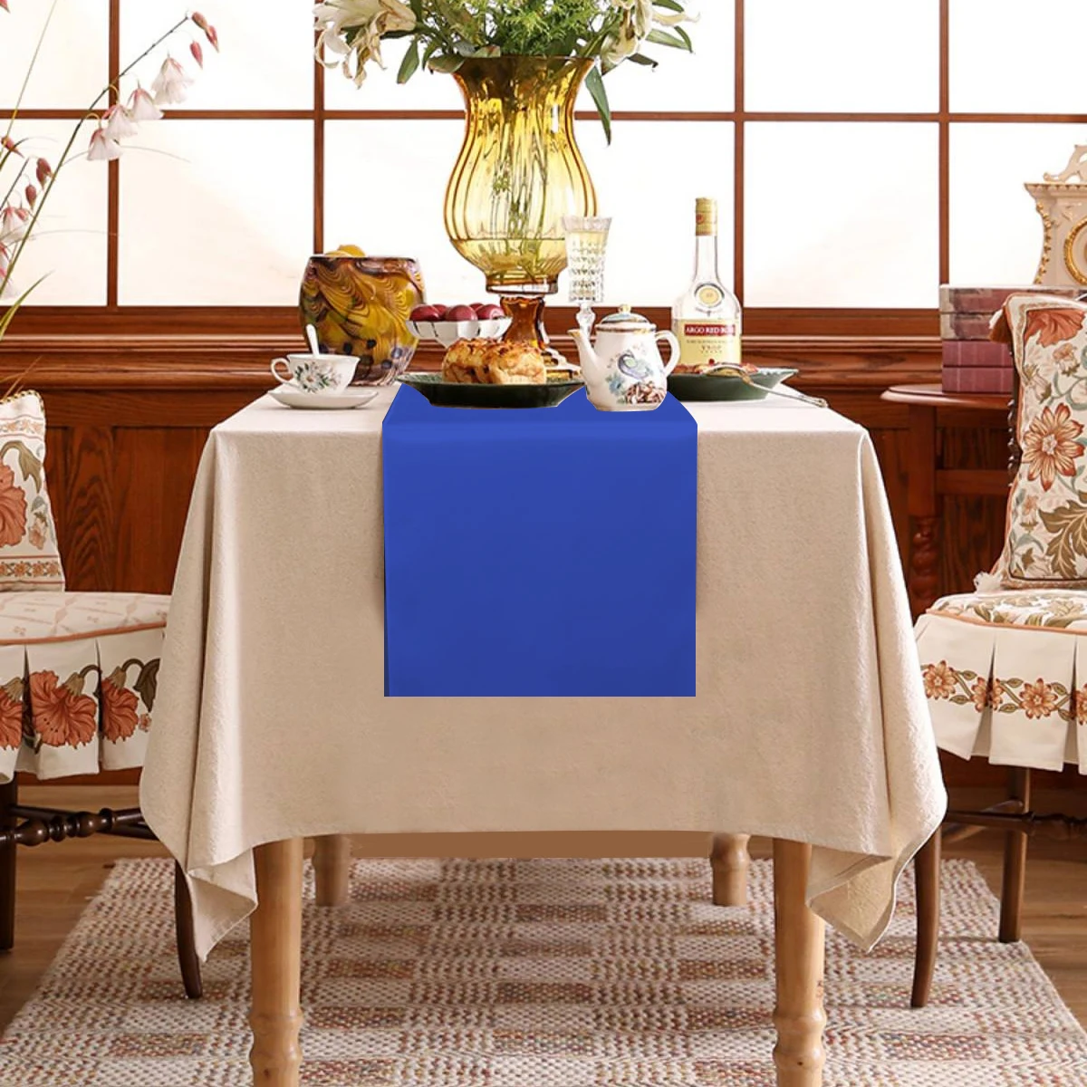 

36 piece royal blue table runners For Wedding for wedding table cloth