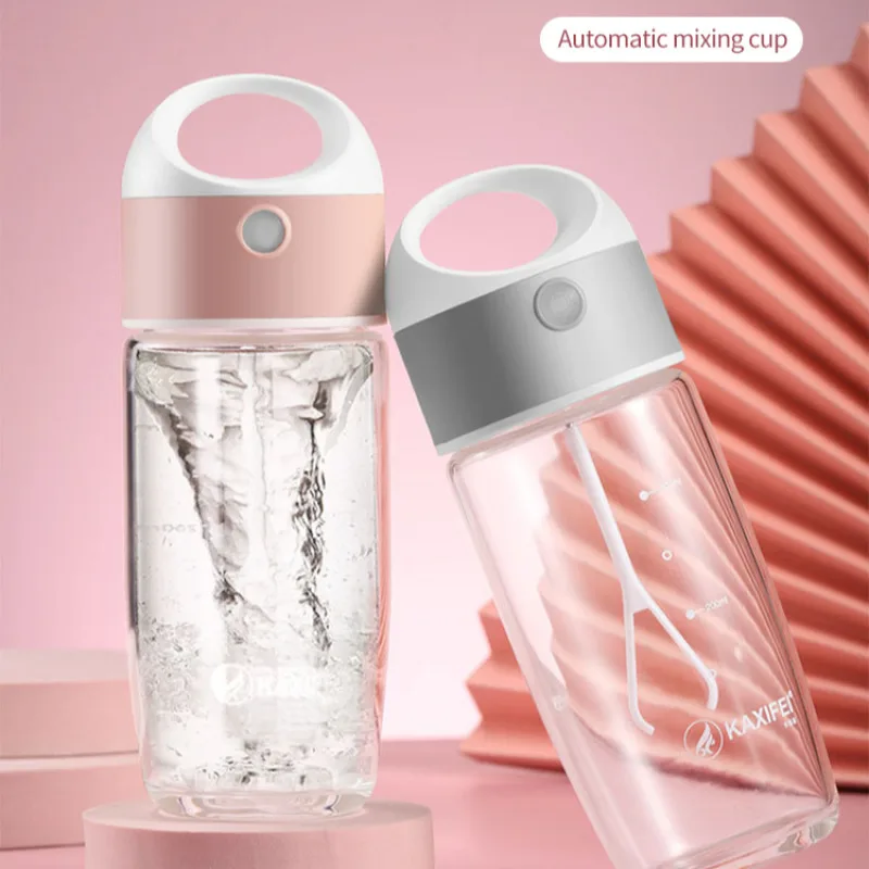 Versatile Glass Shaker Cup Portable Electric Blender for Coffee and Protein Shakes