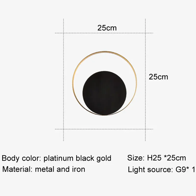 Indoor LED Wall Lamp Living Room Decoration Wall Light Home Lighting Fixture Round Loft Stair Bedroom Bedside Lights AC90-260V - 6