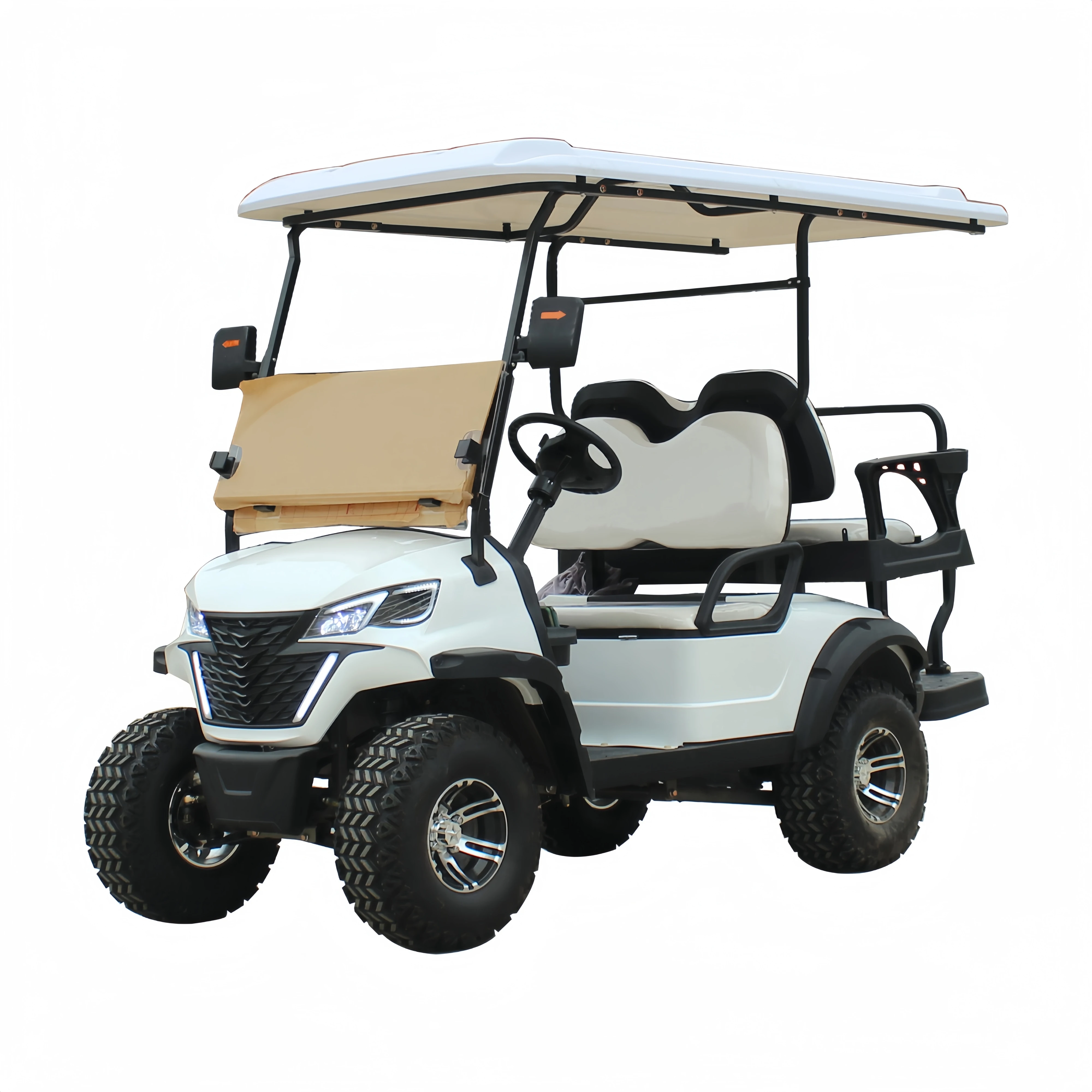 High-Chassis 48V Lithium Battery Electric Golf Cart AC Motor Off-Road Buggy 4-6 Seats New Condition D.O.T. Certified Steel