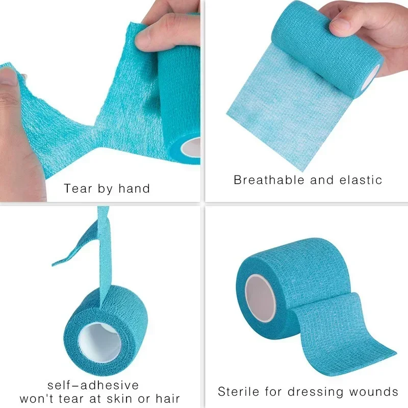 1 Roll Children Fabric Wound Outdoor Sports Adhesive Elastic Dressing Bandage Non-woven Care Skin Patch First Aid Gauze Tape 2