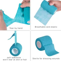 1 Roll Children Fabric Wound Outdoor Sports Adhesive Elastic Dressing Bandage Non-woven Care Skin Patch First Aid Gauze Tape 2