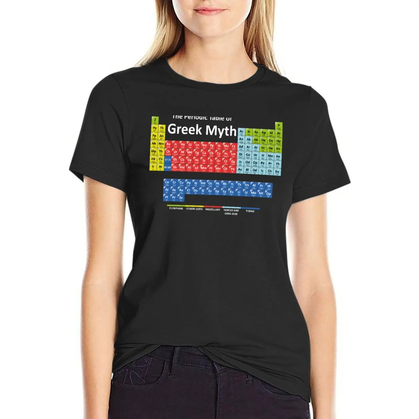 

Periodic Table of Greek Mythology T-Shirt t shirts for Women graphic fashion woman blouse 2024