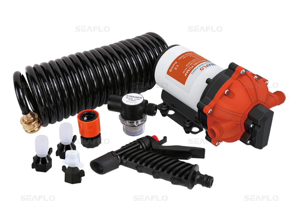 

SEAFLO 51 Series Washdown Pump Kit With 7.5m Coiled Hose Marine Boat RV Caravan