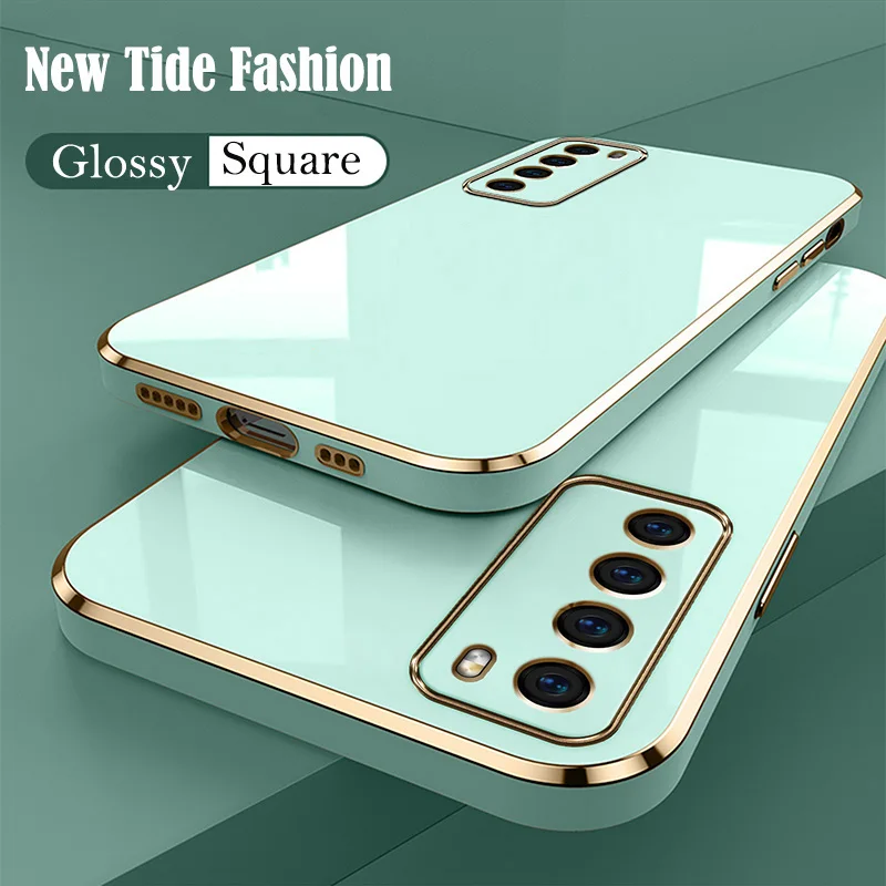 Luxury Square Edge Glossy Plated Phone Case For Oneplus Series_voghion.com