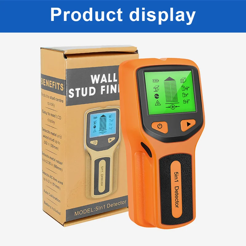 Digital Handheld Wall Stud Finder Wood Metal Live Wire Cable