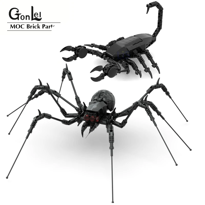 Новинка, волшебный страшный паук, аранред Скорпион, MOC, строительные блоки, модель «сделай сам», развивающие игрушки для Констанции, детские рождественские подарки