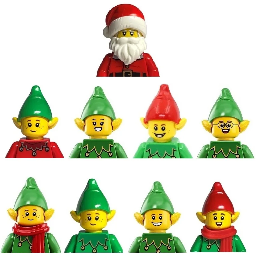 9 Pezzi Set Elf Club House Building Blocks Mini Action Figure Toys