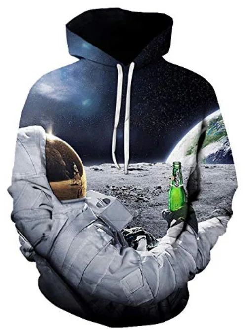 

Fun Moon Astronaut Beer Pattern Hoodie 3D Print Men Women Casual Hip Hop Hooded Pullover Couple cool Top Kid Oversized Sudaderas