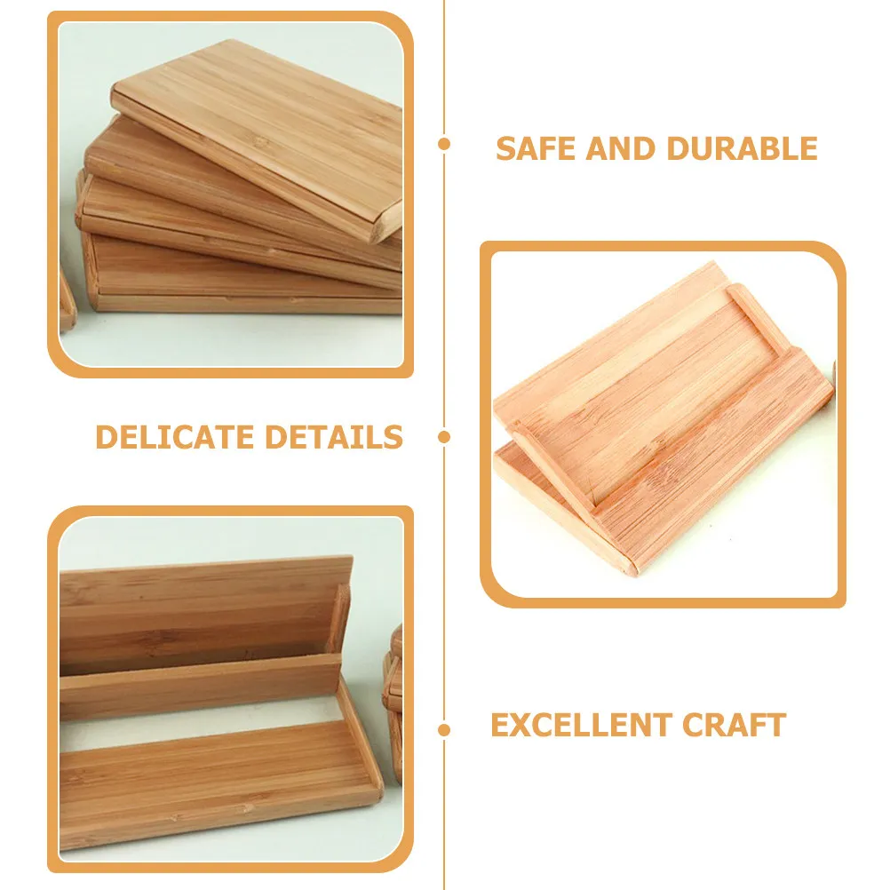 명함 홀더 나무 심플 스타일 카드 디스플레이 랙 안정적인 내구성 낙하 방지 보관함 데스크 정리함