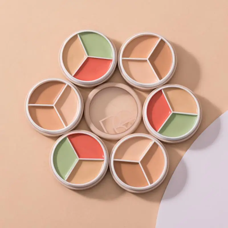 Concealer Contouring Palette 3 Colors Long-Lasting Contouring Face Color Corrector Palette Cream Conceal