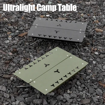 Outdoor Mini Single Folding Table, Camping Ultralight Portable Aluminum Alloy Table, Mountain Hiking Picnic Table