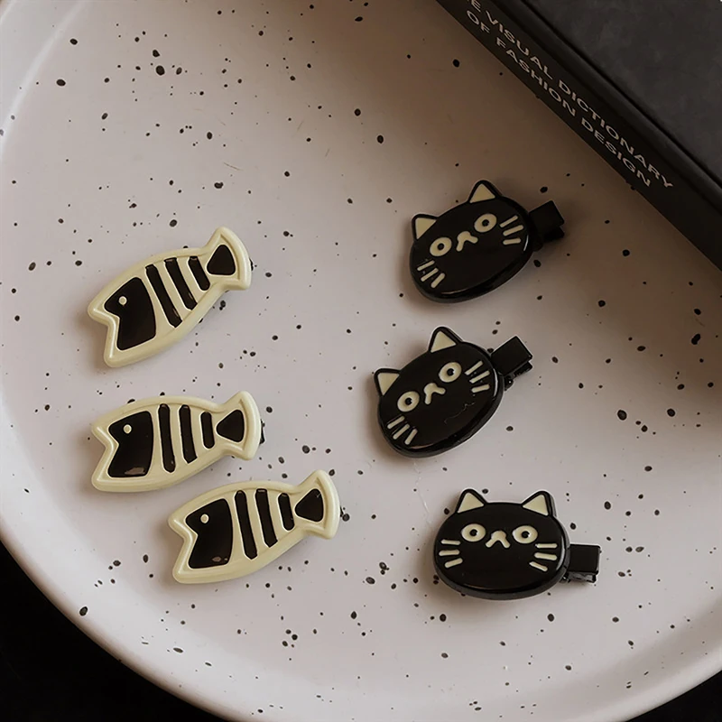 Cute Cartoon Small Fish Cats Hairpins Children Side Clip Bang Clip Sweet Girls Mini Hair Clips Hair Accessories Headwear