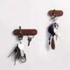 Key Rack Lightweight Key Holder Water-Resistant Wear Resistant  Fashion Black Walnut Key Magnet Hanger 6