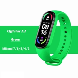 High-Quality Silicone Sport Bands - Durable Replacement Watch Straps - Mi band 4-3 (Green 15)