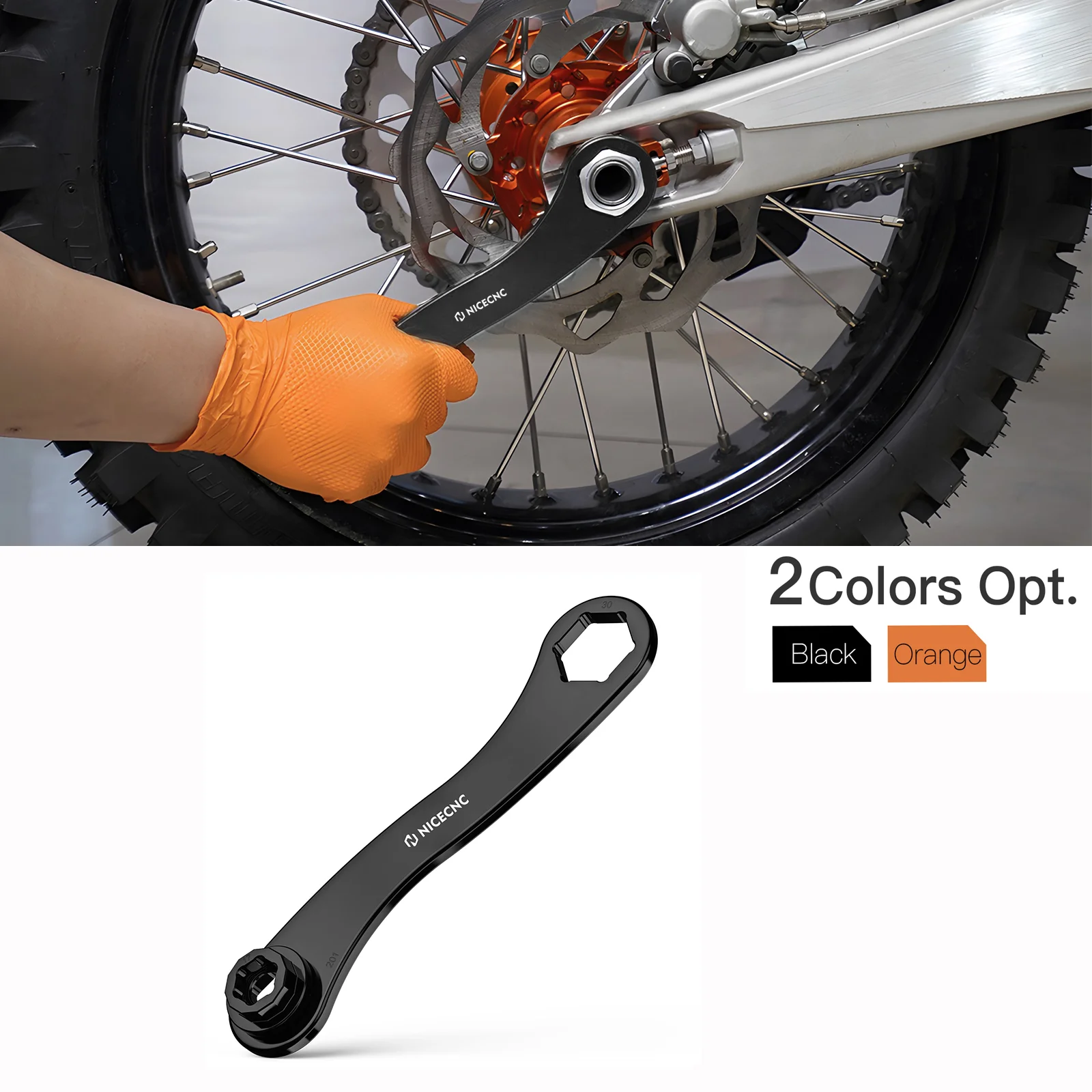 

For Husqvarna FC FX TX TC 150 250 300 350 400 450 2023 2024 TE FE 150-501 2024 17-27-30mm Wheel Axle Wrench Removal Spanner