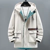 Black Camping Jacket Men Long Windbreak Coat Plus Size 10XL Fashion Casual Cargo Jacket Male Outerwear Big Size 10XL 3