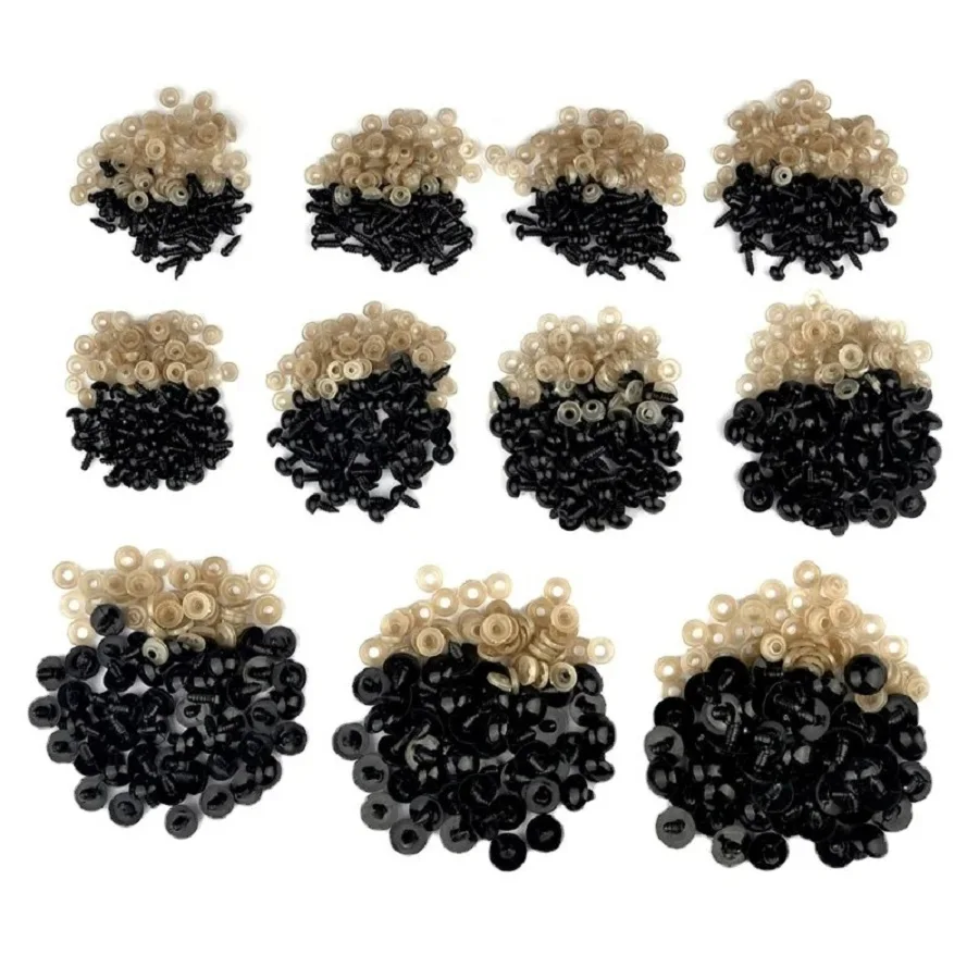 Plastic Safety Eyes 8/10/12/14mm For Toys Diy Mix Size Crochet Animal Eye Doll Toys Amigurumi Accessories