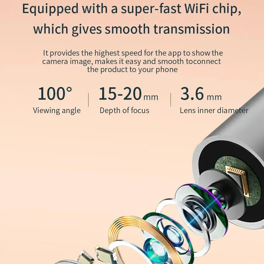 Wireless WiFi Ear Cleaner HD Camera LED Otoscope Ear Wax Removal USB-C Rechargeable Smart Visual Picker Borescope ear cleaner