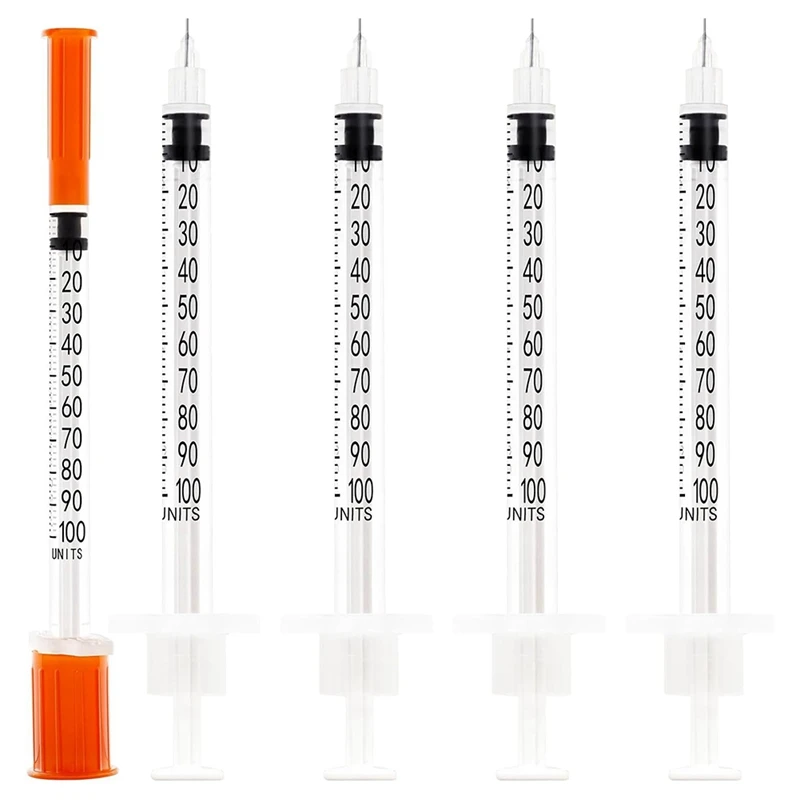 

1Ml/Cc Insvlin Syringe, U-100 Syringes With 31G 5/16 Inch Box Easy Install Easy To Use Of 100Pcs