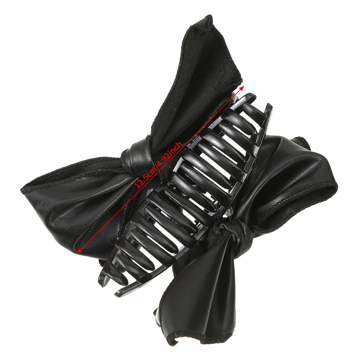 Leather Bow Hair Claw Black Coffee Hair Claw Women Large Ponytail Shark Clip Party Beach Holiday Styling Hair Crab Clip Hairpin