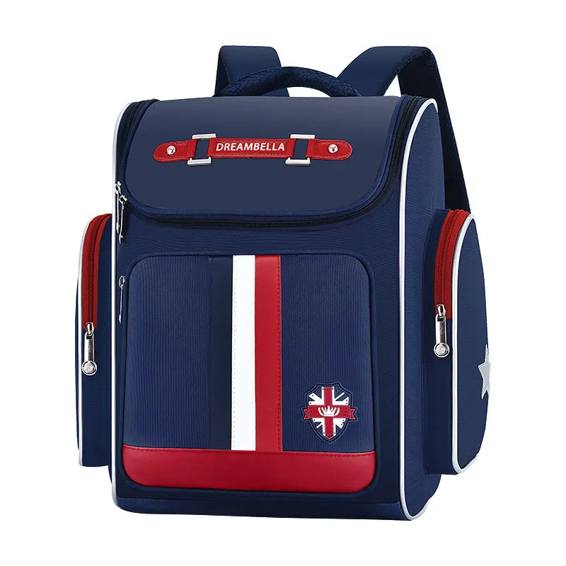 2023 New School Bags For Boys Girls England Style Primary Student Shoulder Orthopedic Backpack Large Capacity Light Mochila 2