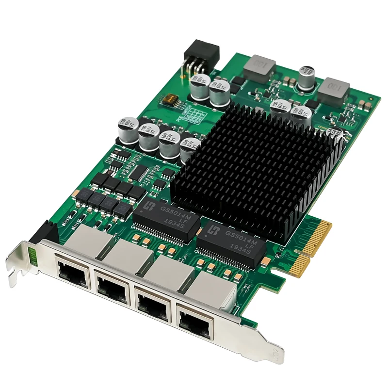 Intel I350-AM4 4포트 기가비트 POE 네트워크 카드용 - 산업용 카메라/서버용 광절연 및 서지 보호 기능이 있는 PCI-E X4