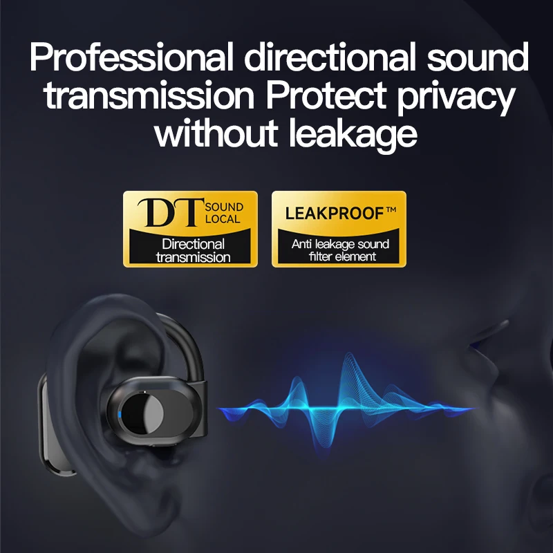 Wireless Headphones Bluetooth Headset With Microphone Bone Conduction Handsfree Noise Canceling Earphones For Driving Audifonos 2
