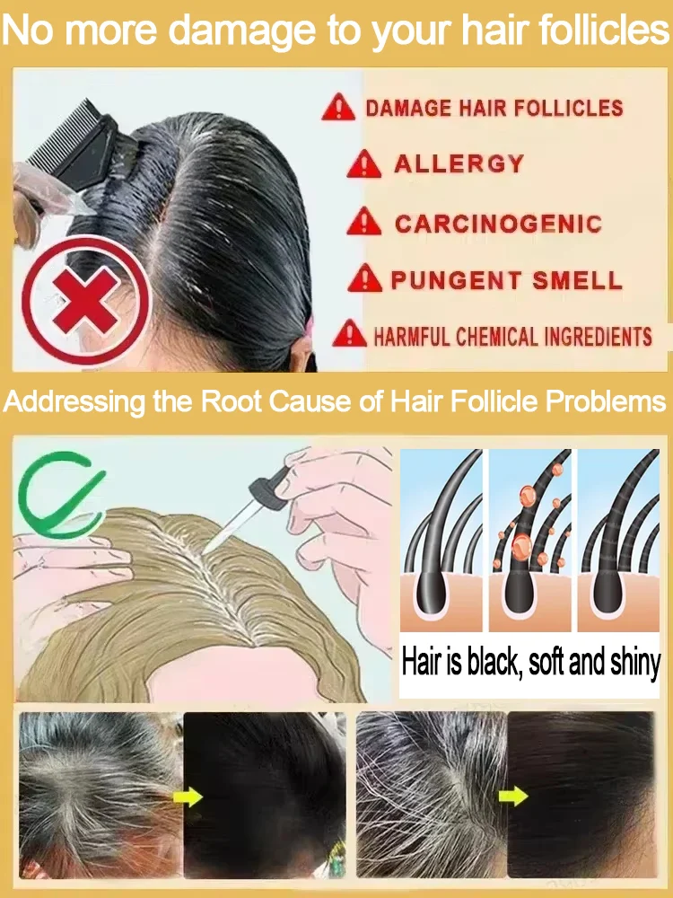 Repair original ecology black hair hair color restorer