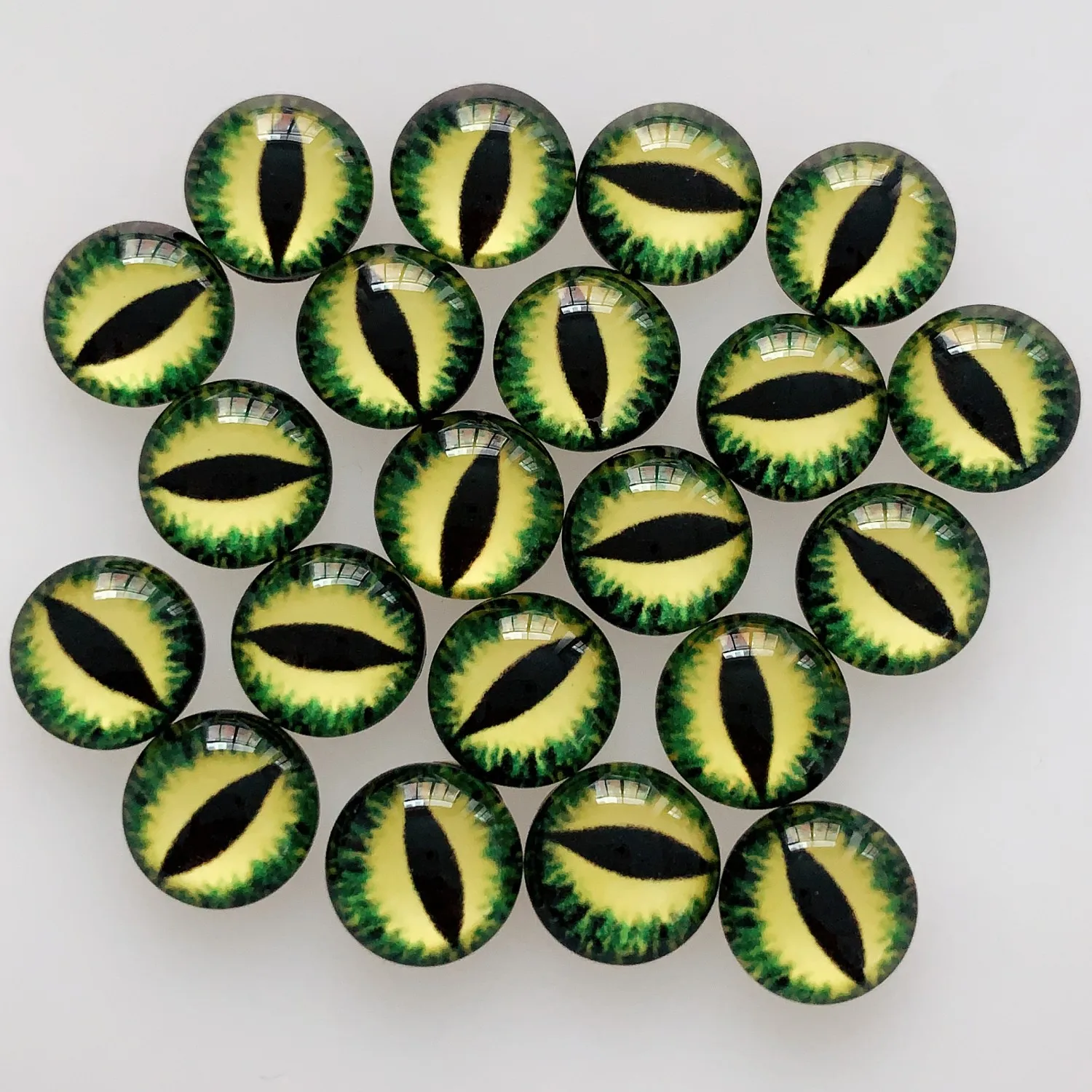 Onebeading 6mm 8mm 10mm 12mm Zufällig Gemischte Spielzeug Puppen Tier Augen Runde Glas Cabochon DIY Machen Zubehör K06380 – Detail 11