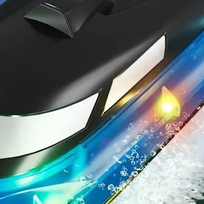 Bateau RC 2.4GHz Lumineux - Jouet Télécommandé Rapide
