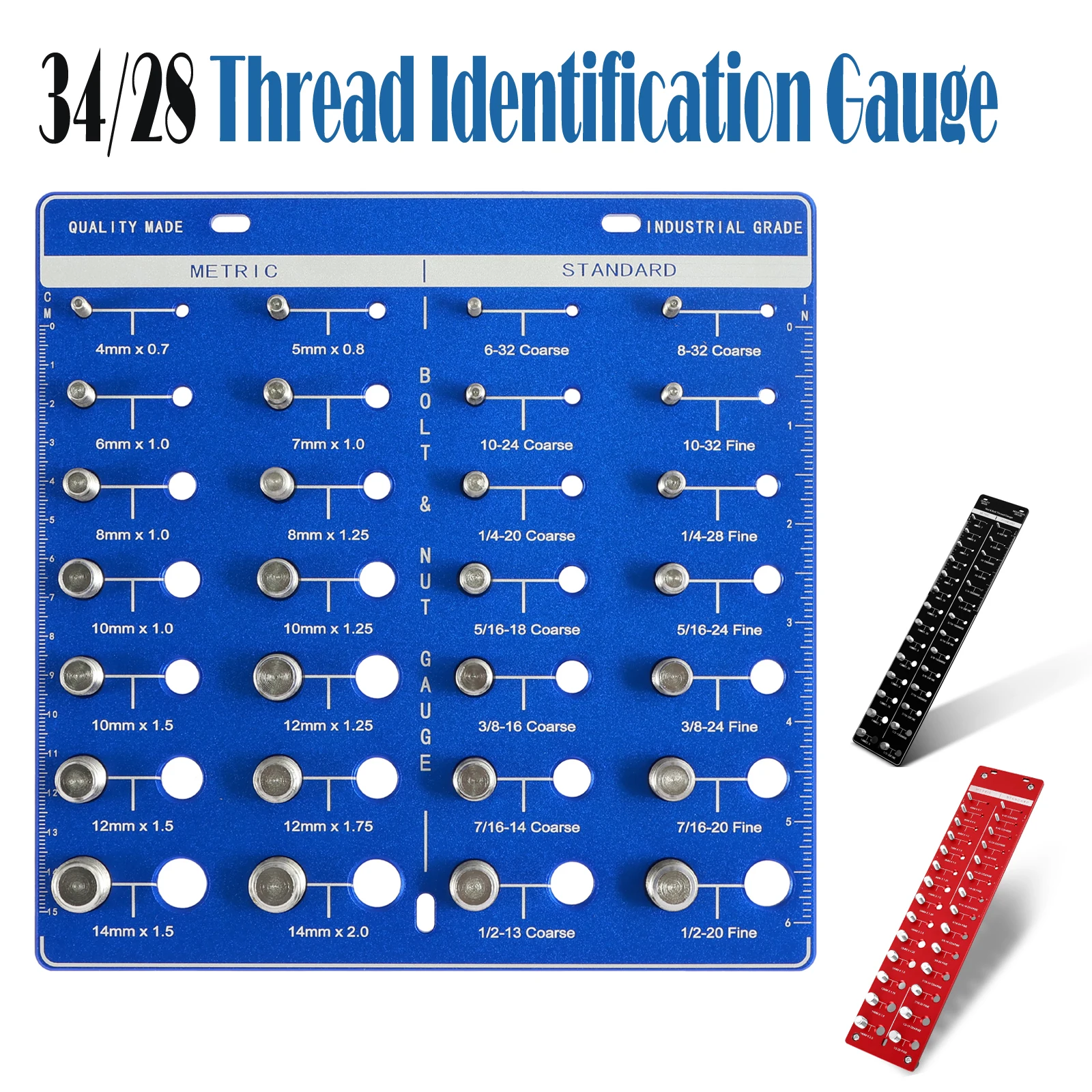 2834PreciseThreadIdentificationGaugeNutAndBoltThreadChecker