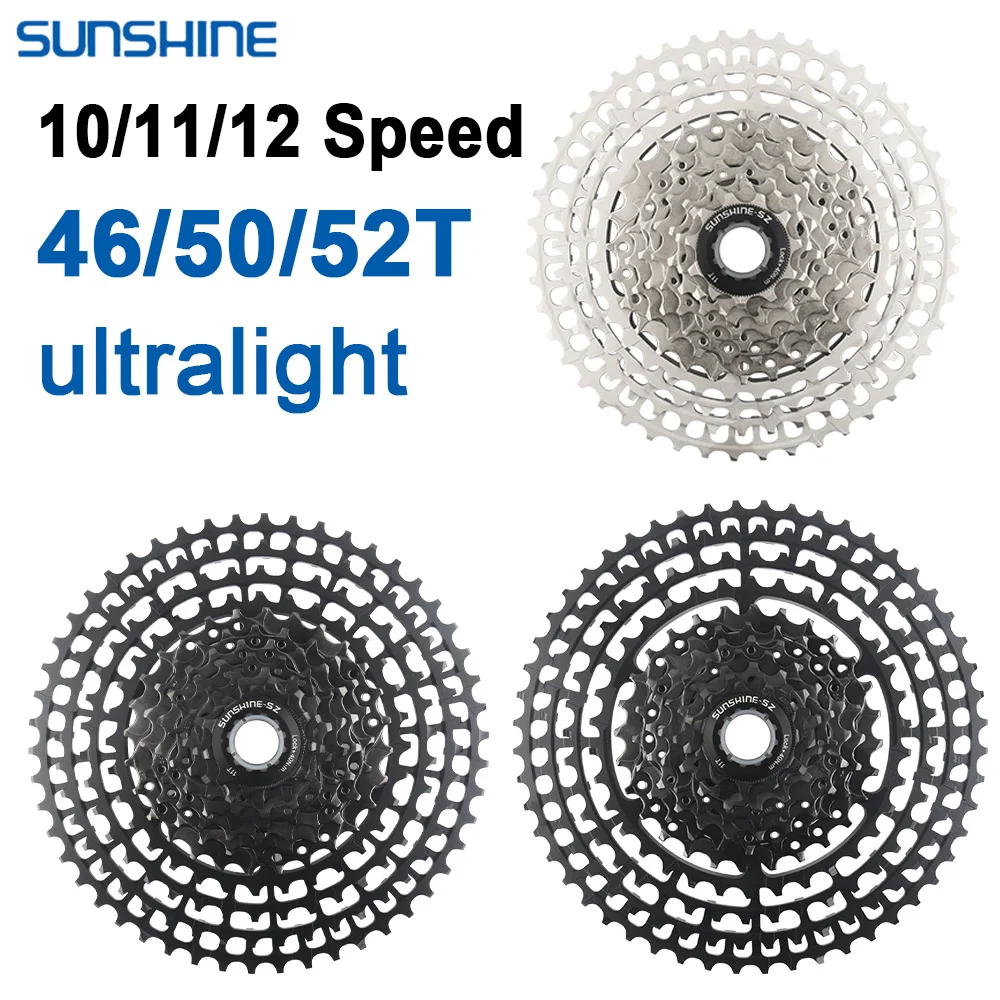SUNSHINE SZ-Cassette ultraligero para bicicleta de montaña, accesorio para MTB, 11S, 12 S, 10S, K7, 11V, volante de aleación, 12 velocidades, HG, para M4100 Shimano, 5100