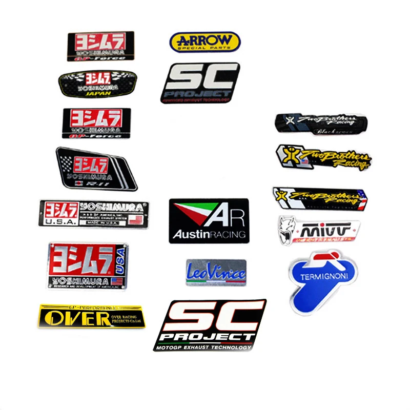 3D Motorcycle Exhaust Sticker High Temperature Aluminum Material Scratch Mask Decal Universal Racing Street Off-Road Scooter ATV kyamrc ky 2819a 2 4ghz 1 18 4wd off road remote control crawler truck 35km h high speed racing vehicle