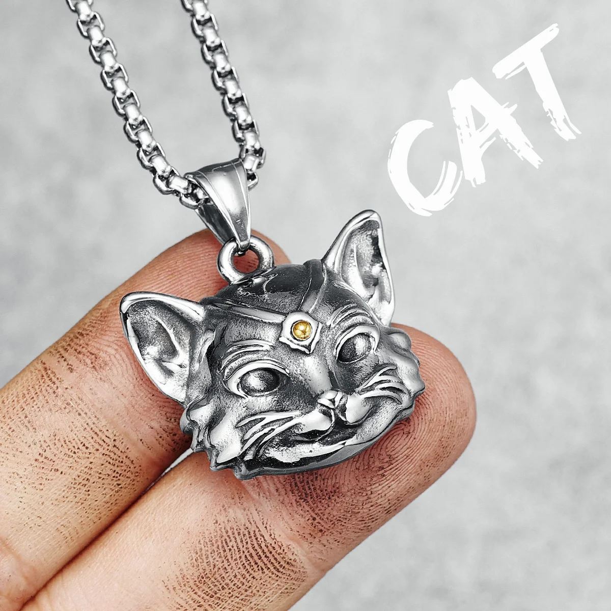 Collana cammeo gatto nero gotico per uomo donna moda strega accessori gioielli alternativi regalo Goth Vintage Cat cammeo Choker