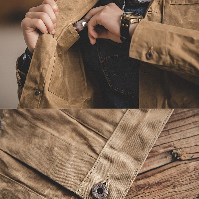 Bourbon Waxed Cotton Duck Canvas with Chestnut Leather