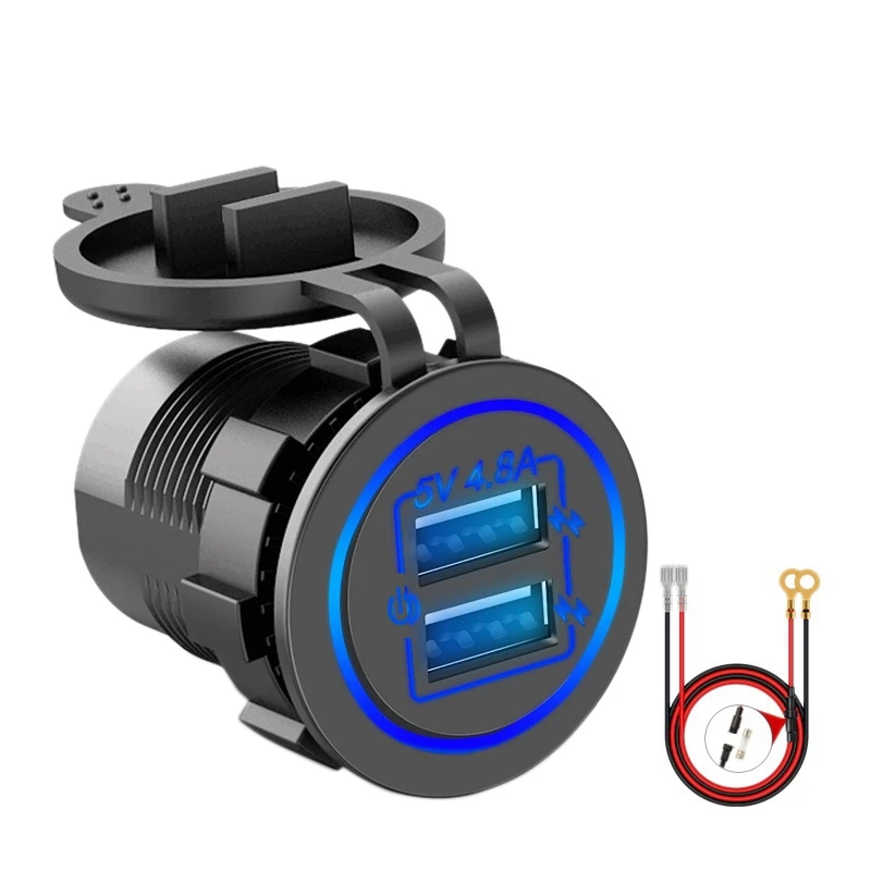 

Выключатель с двумя USB-разъемами, 5 В, 4,8 А