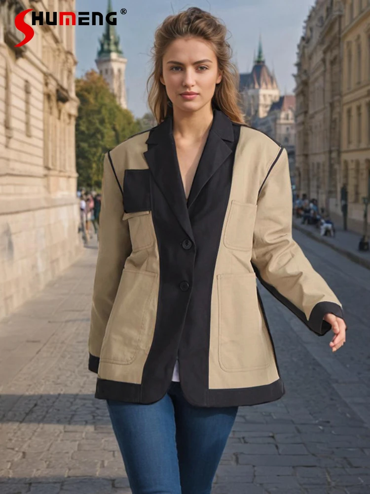 Женский блейзер с большими карманами