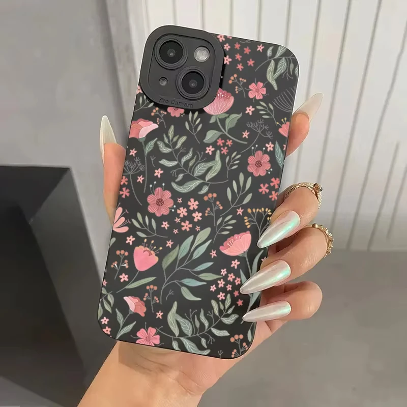 Vibrant Rainbow Floral Silicone Phone Case