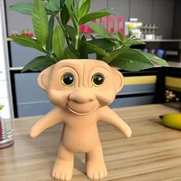 Creative Cute Extraterrestrial Being Resin Flower Pot Office Desk Ornament Outdoor Garden Lawn Courtyard Home Decoration 5