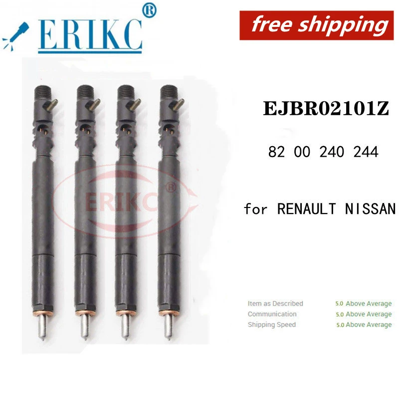 

ERIKC, 5 шт., запчасти для дизельного двигателя EJBR02101Z, инжектор EJBR 021 01Z для RENAULT 8200240244, для NISSAN KUBISTAR /RENAULT CLIO,KANGOO