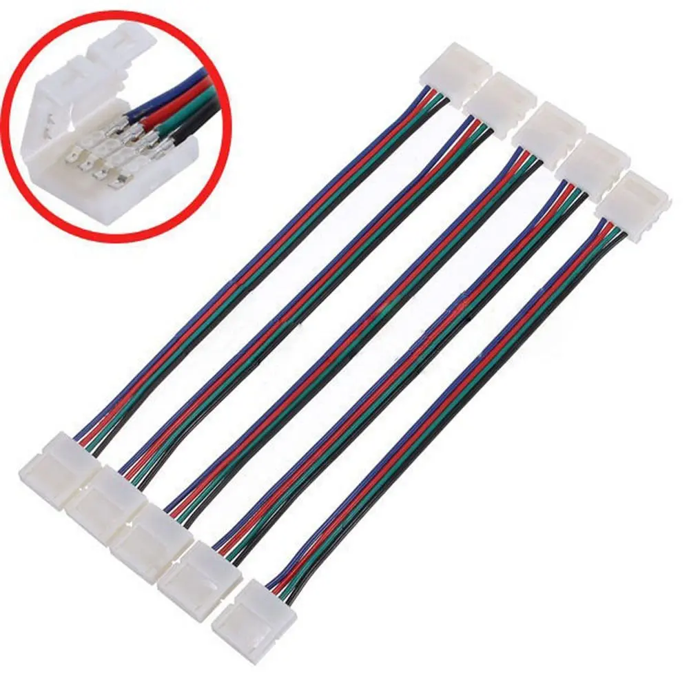 Free-shipping-10-20-50pcs-pack-4-Pin-connecting-corner-4pin-RGB-Connector-PCB-Adapter-for