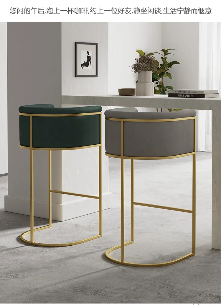 Nordic Design Home Bar Chair Ergonomic Bar Chairs Accent Desk Luxury Bar Chairs High Counter Stool Cadeira Alta Salon Furniture