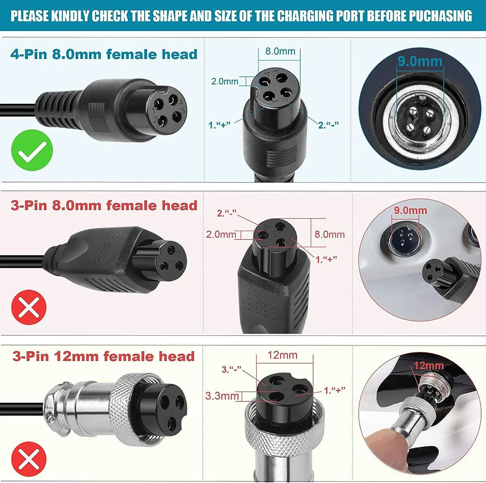 63V 2A Charger for Segway Ninebot S/Mini PRO/Mini lite / L8 / One A1/ One S2/S-MAX,N3M240,N3MM240,Ninebot Go Kart Gokart PRO