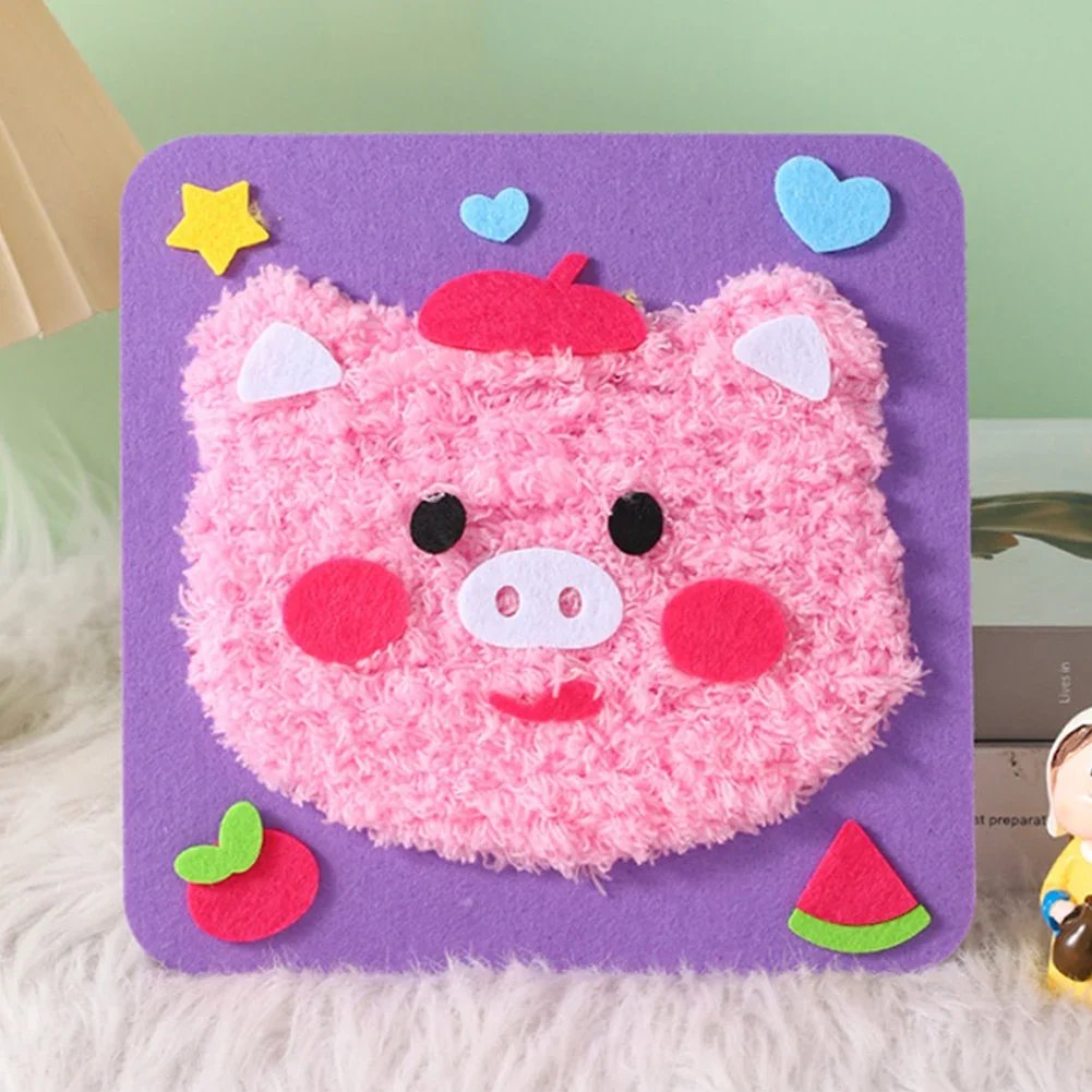 Handmade Wool Embroidery Children's Handmade Plush Sewing Board DIY Sewing Plush Animals Educational Craft Kit sewing craft kit