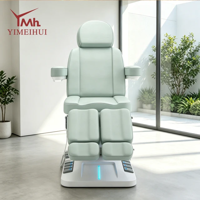 Mobilier moderne pour salon de beauté, table de massage pour studio de tatouage, lit de spa électrique de luxe pour soins cosmétiques et faciaux avec commande au pied 1