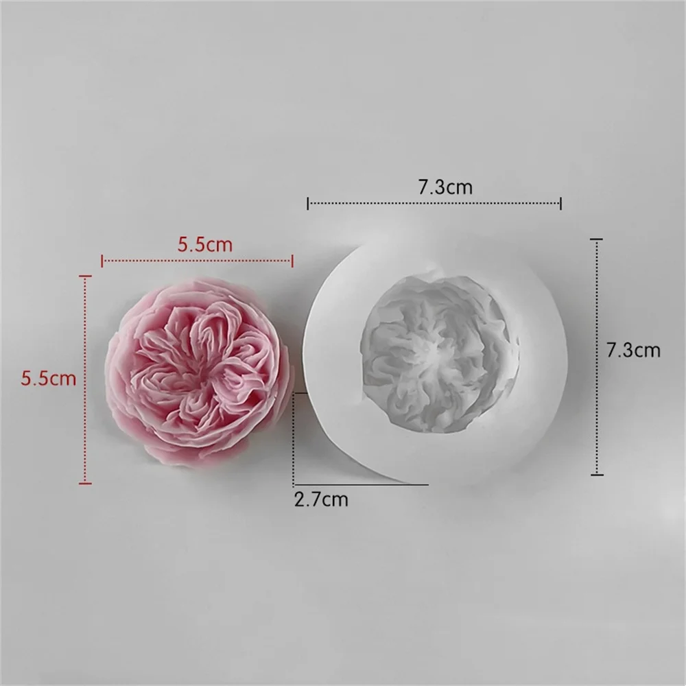 Flower Silicone Candle Mold Food Grade Rose Flower Scented Candle Mould Diy Handmade Soap Making Chocolate Cake Mold Baking Tool silicone mold