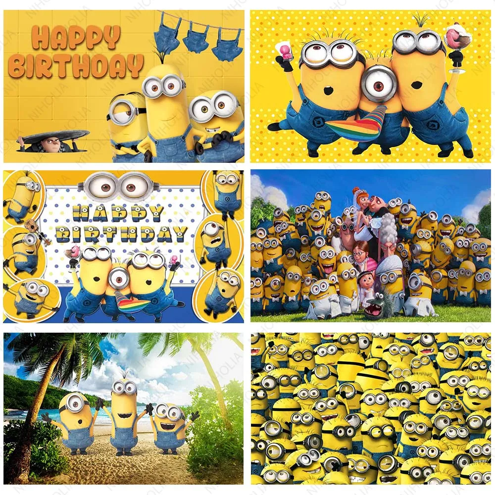 The Minions Backdrop For Background Yellow Kids Birthday Party Cartoon Decor Photography Studio Booth Props Banners - AliExpress the-minions-backdrop-for-background-yellow-kids-birthday-party-cartoon-decor-photography-studio-booth-props-banners-aliexpress